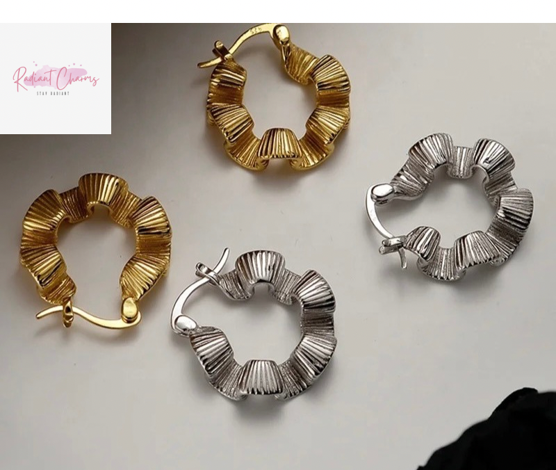 Folded Huggies Earring