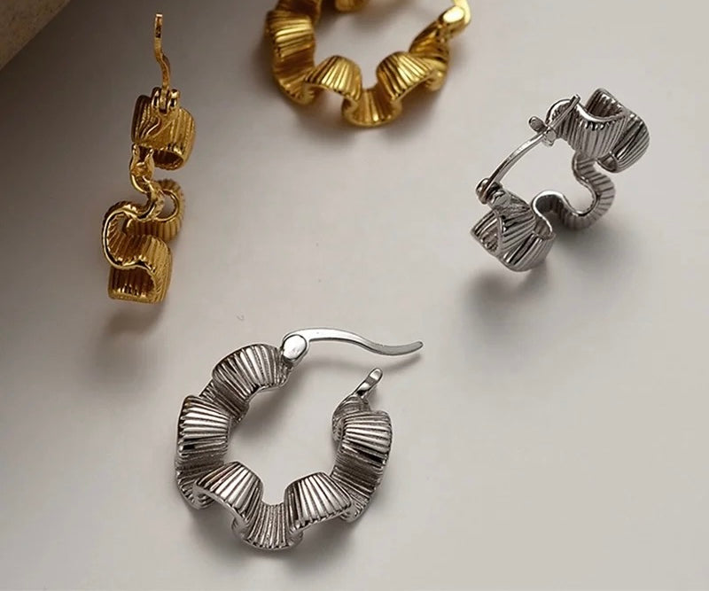 Folded Huggies Earring