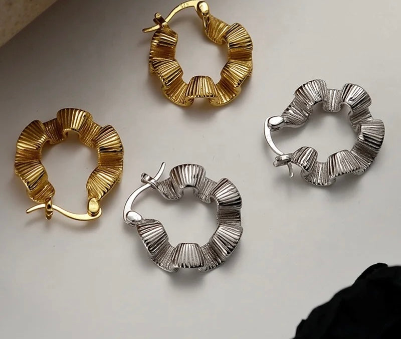 Folded Huggies Earring