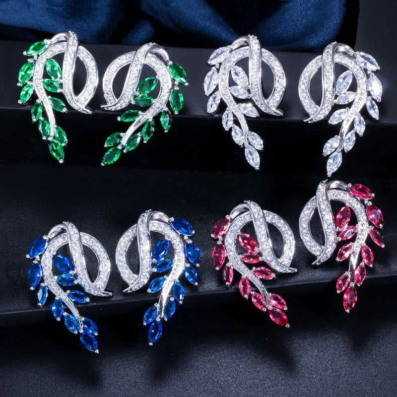 Glazed crystal earring