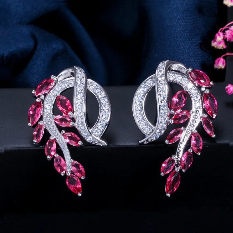 Glazed crystal earring