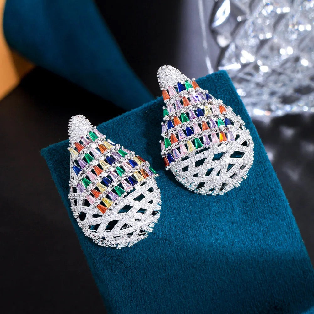 CZ Water Drop Earring
