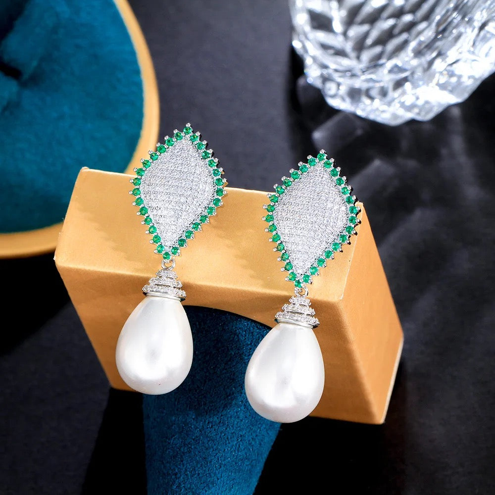 Rhombic Cubic Zirconia Earring