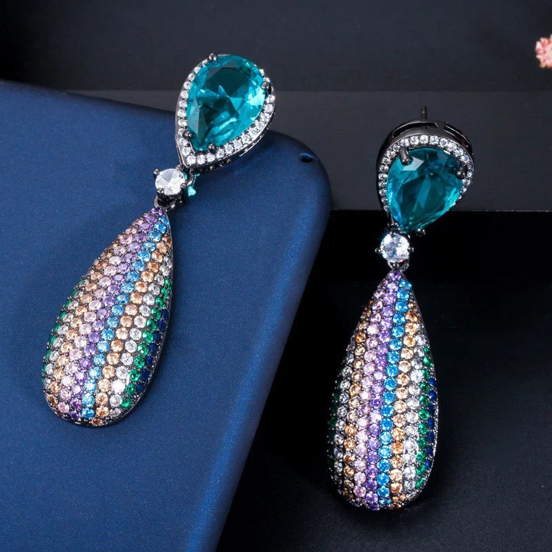 Micro Pave Pendant Earring