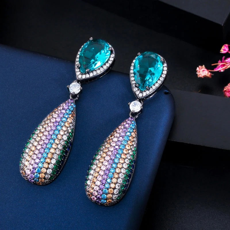 Micro Pave Pendant Earring