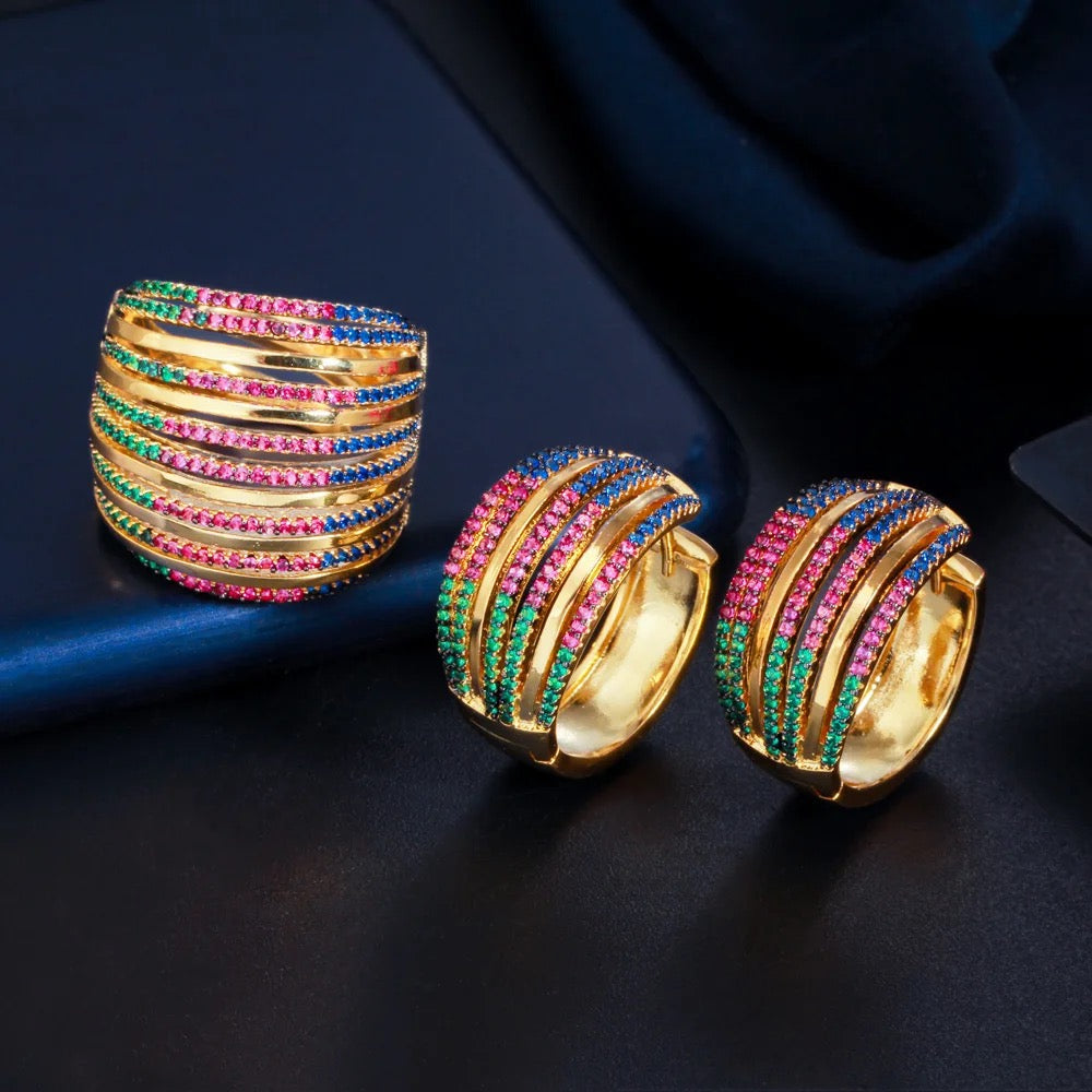 Endless Circle Cubic Zirconia Set