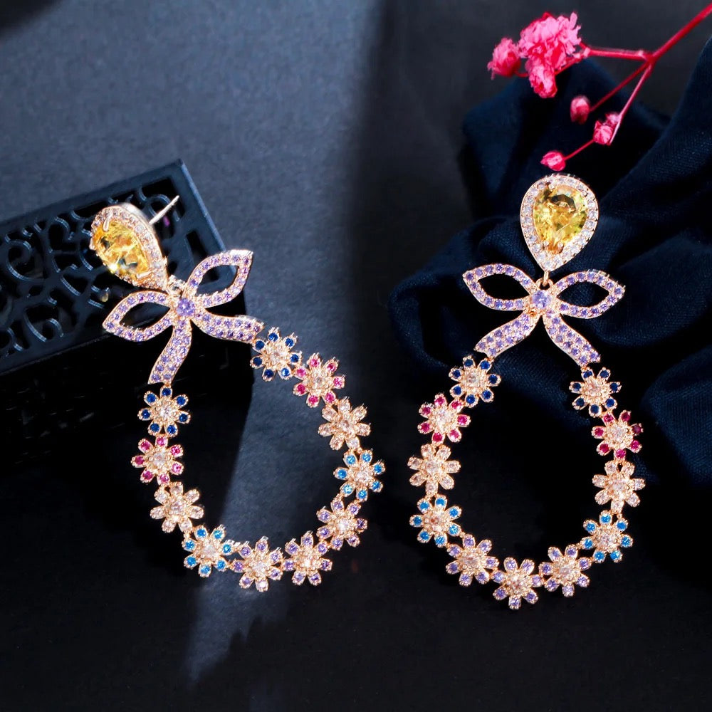 Flower Bow Earring